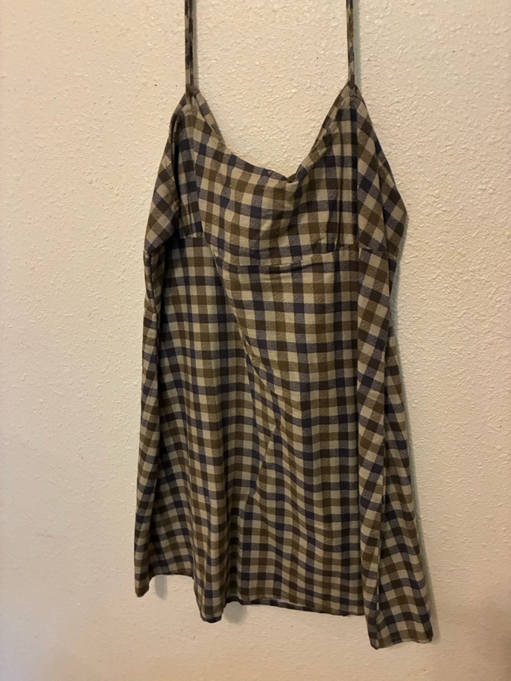 Motel Rocks Plaid Brown and Black Dress